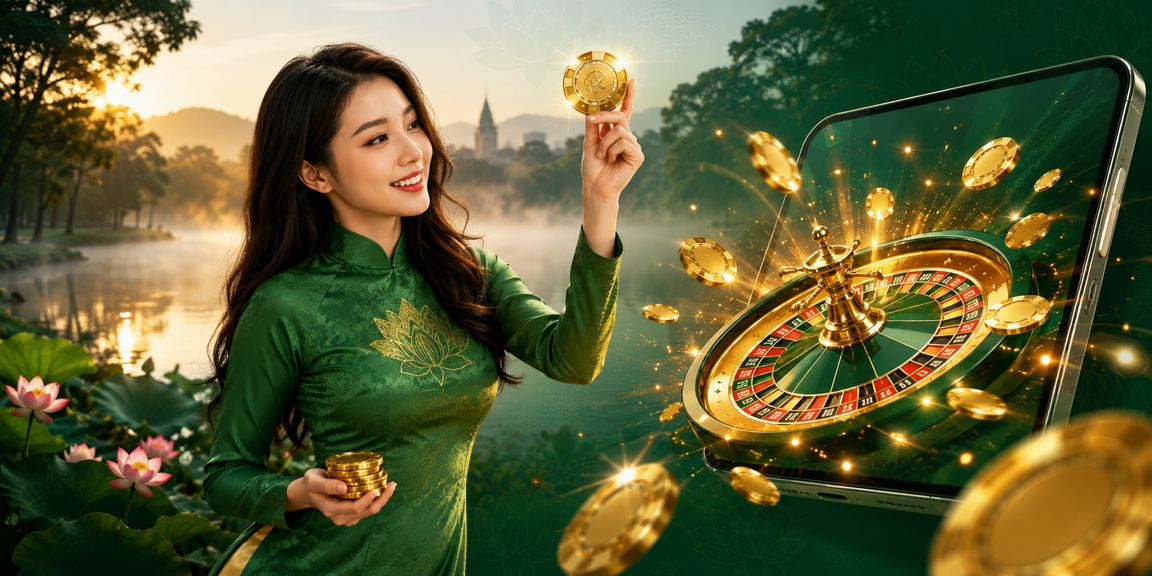 Người phụ nữ tại Đà Lạt đang chơi roulette tại bàn casino sang trọng