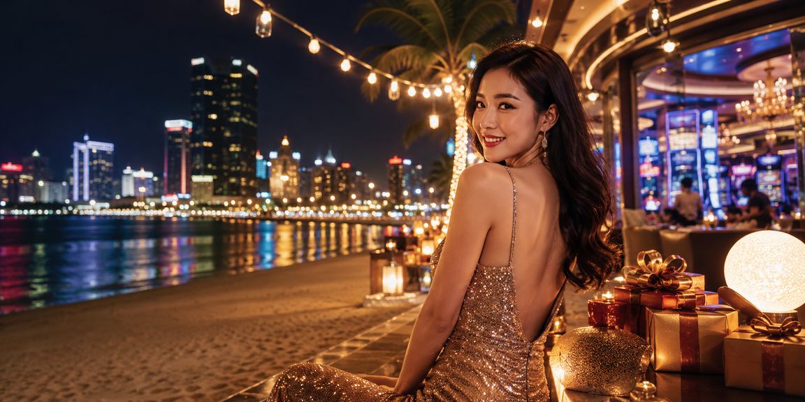 Người dùng tại Đà Nẵng đang xem kèo cược thể thao trên bãi biển buổi tối