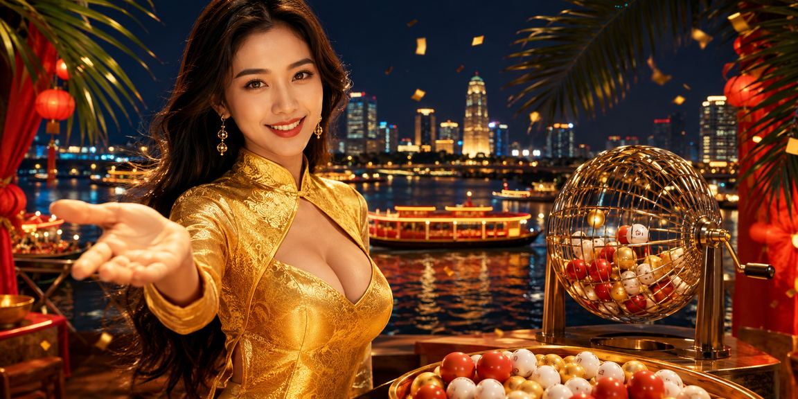 Người phụ nữ mặc áo dài tại vùng sông Mekong đang xem xổ số và kèo cược trực tuyến