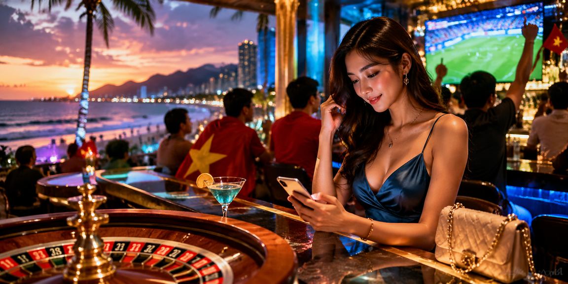 Không khí xem kèo cược thể thao tại một quán cà phê ở Việt Nam buổi tối